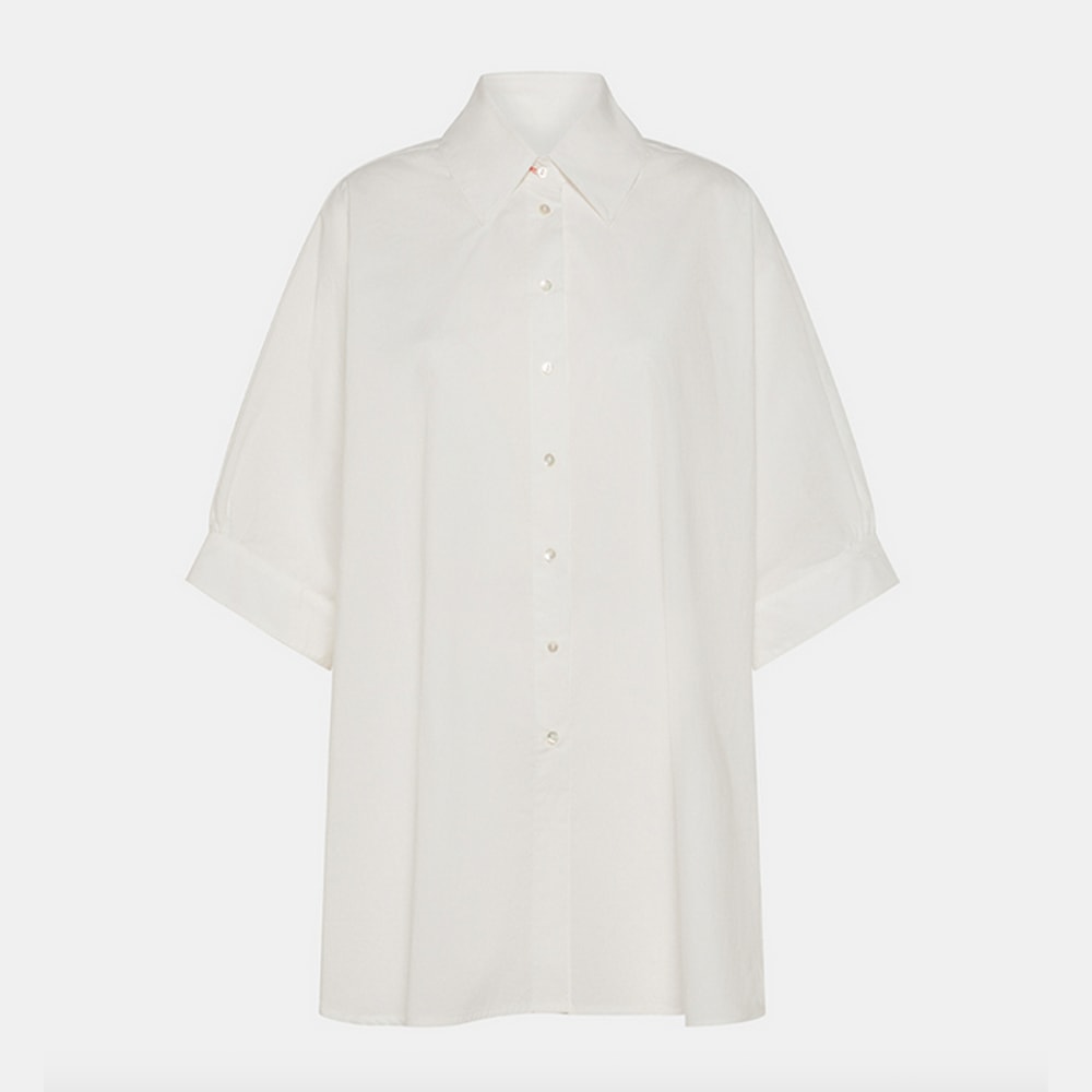 Camisa mujer beig algodón oversize Momoni JULIA SHIRT