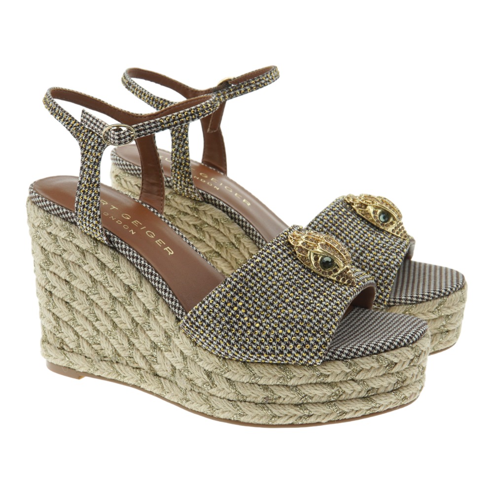 Esparteñas cuña y plataforma adorno águila Kurt Geiger Kensington 105
