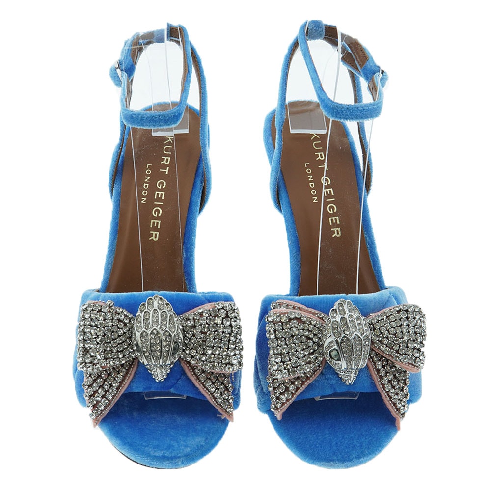 Sandalia fiesta terciopelo águila Kurt Geiger Kensington Bow foto 2