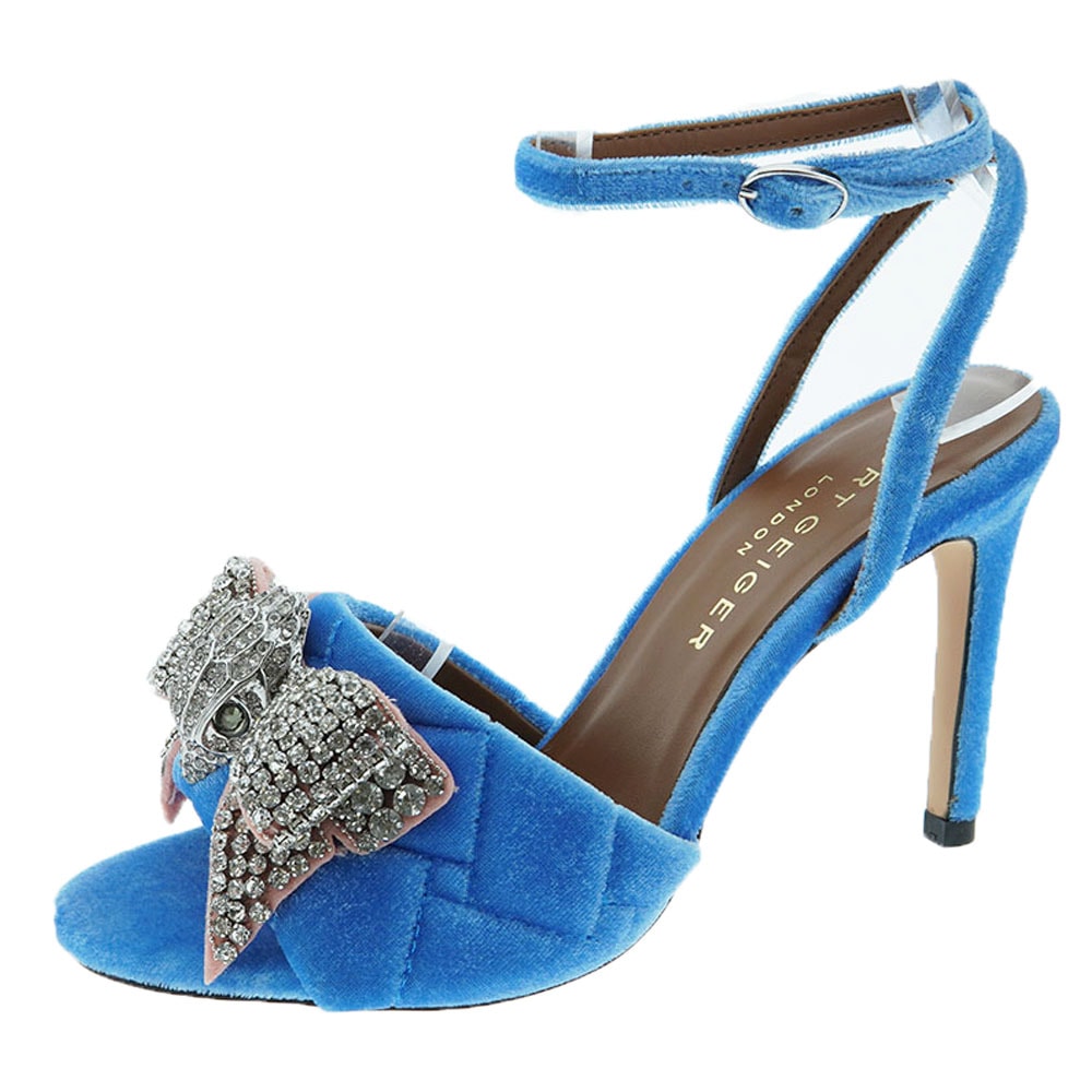 Sandalia fiesta terciopelo águila Kurt Geiger Kensington Bow foto 3