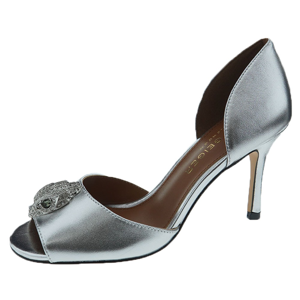 Zapato ceremonia metalizado águila Kurt Geiger Kensington Dorsay foto 3
