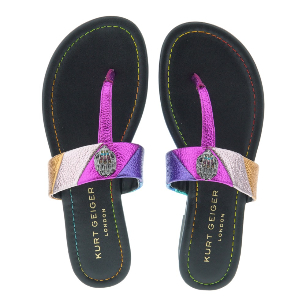 Sandalia plana dedo multicolor Kurt Geiger Kensington T-Bar foto 2