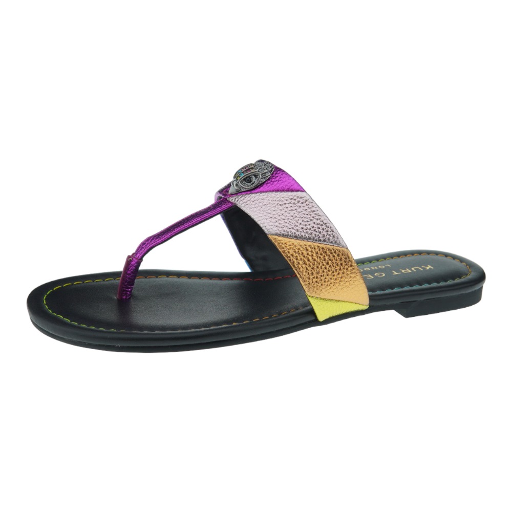 Sandalia plana dedo multicolor Kurt Geiger Kensington T-Bar foto 3