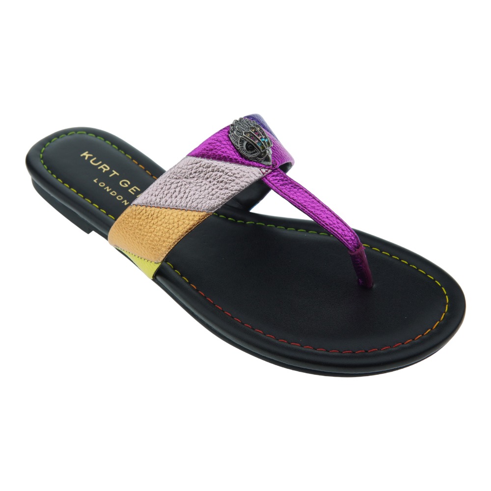 Sandalia plana dedo multicolor Kurt Geiger Kensington T-Bar foto 4