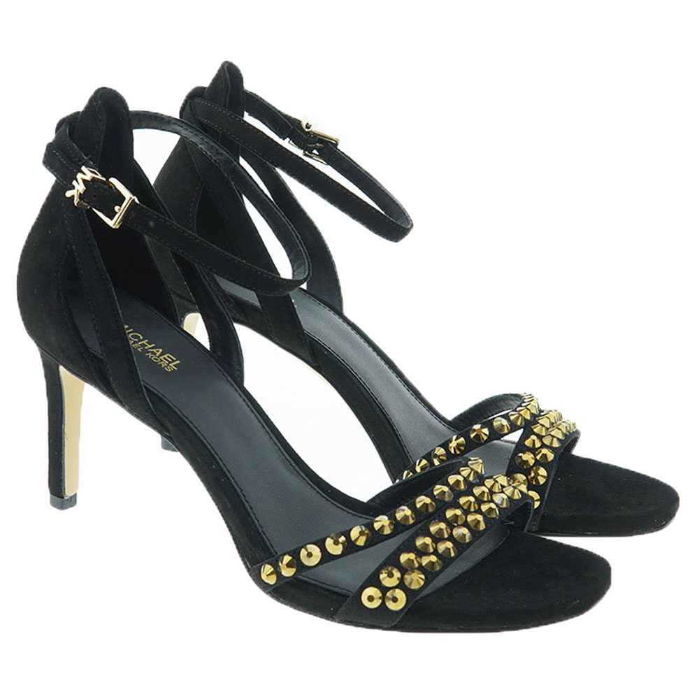 Sandalias tacón fiesta negro Michael Kors Kimberly