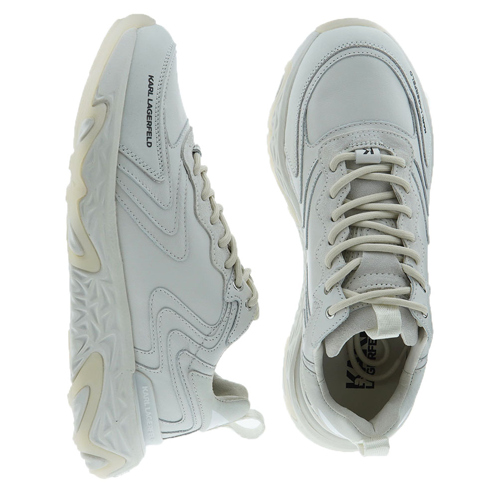 Sneakers blanca piel suela ancha hombre Karl Lagerfeld KL52420 foto 2
