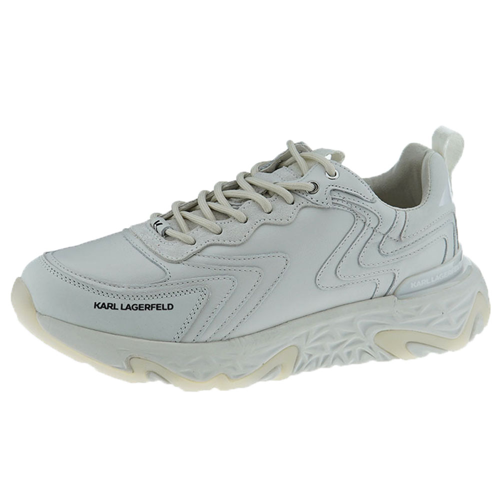 Sneakers blanca piel suela ancha hombre Karl Lagerfeld KL52420 foto 3