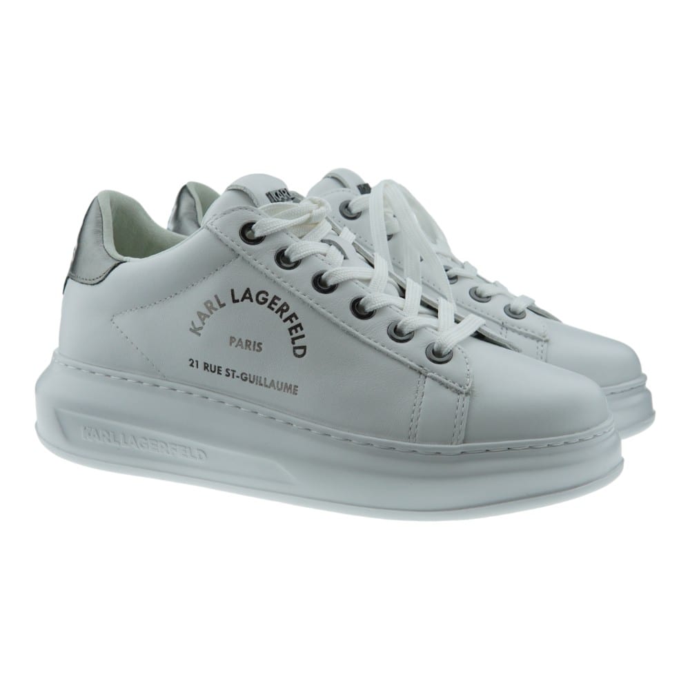 Zapatillas Karl Lagerfeld Rue St-Guillaume Mujer Blanco-Plata KL62538