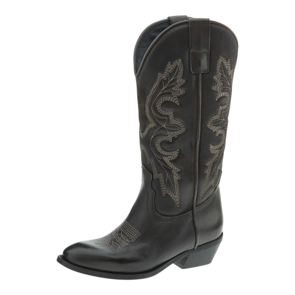 Botas camperas marrones de piel Zoe para mujer | Estilo cowboy foto 3