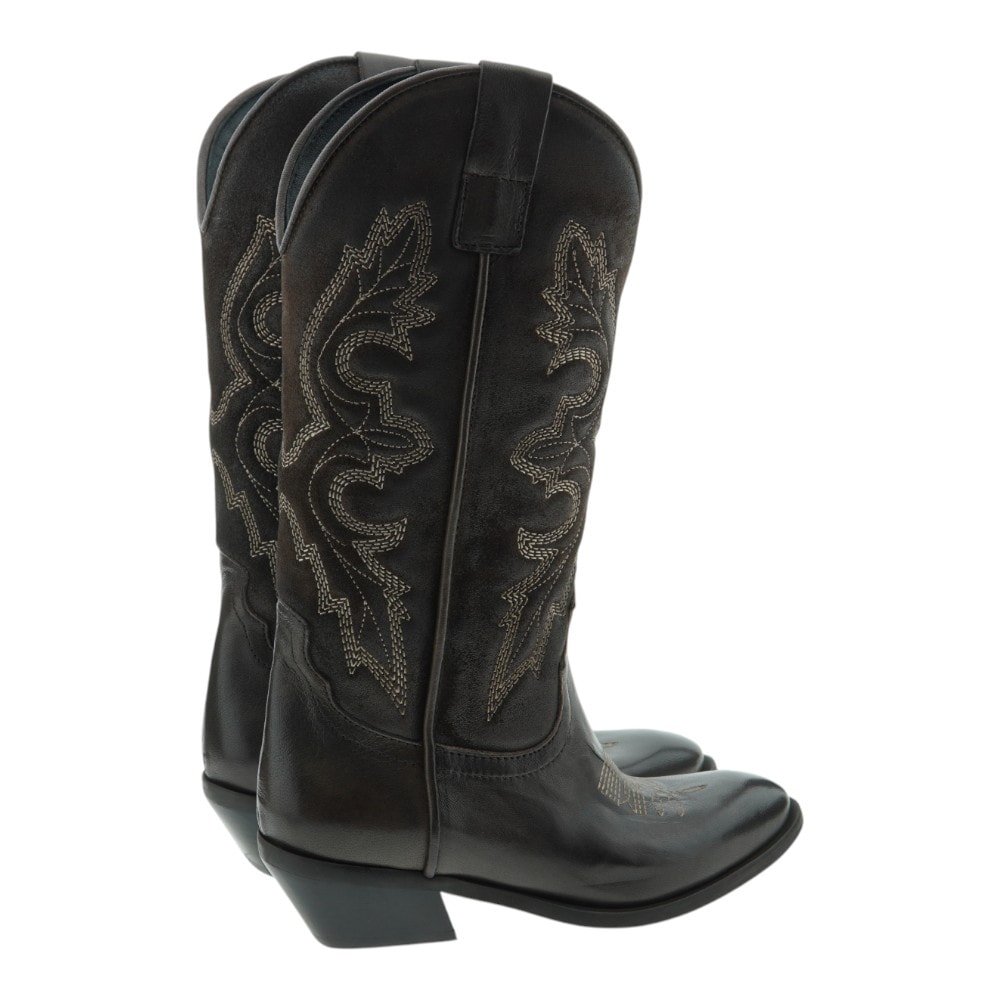 Botas camperas marrones de piel Zoe para mujer | Estilo cowboy foto 4