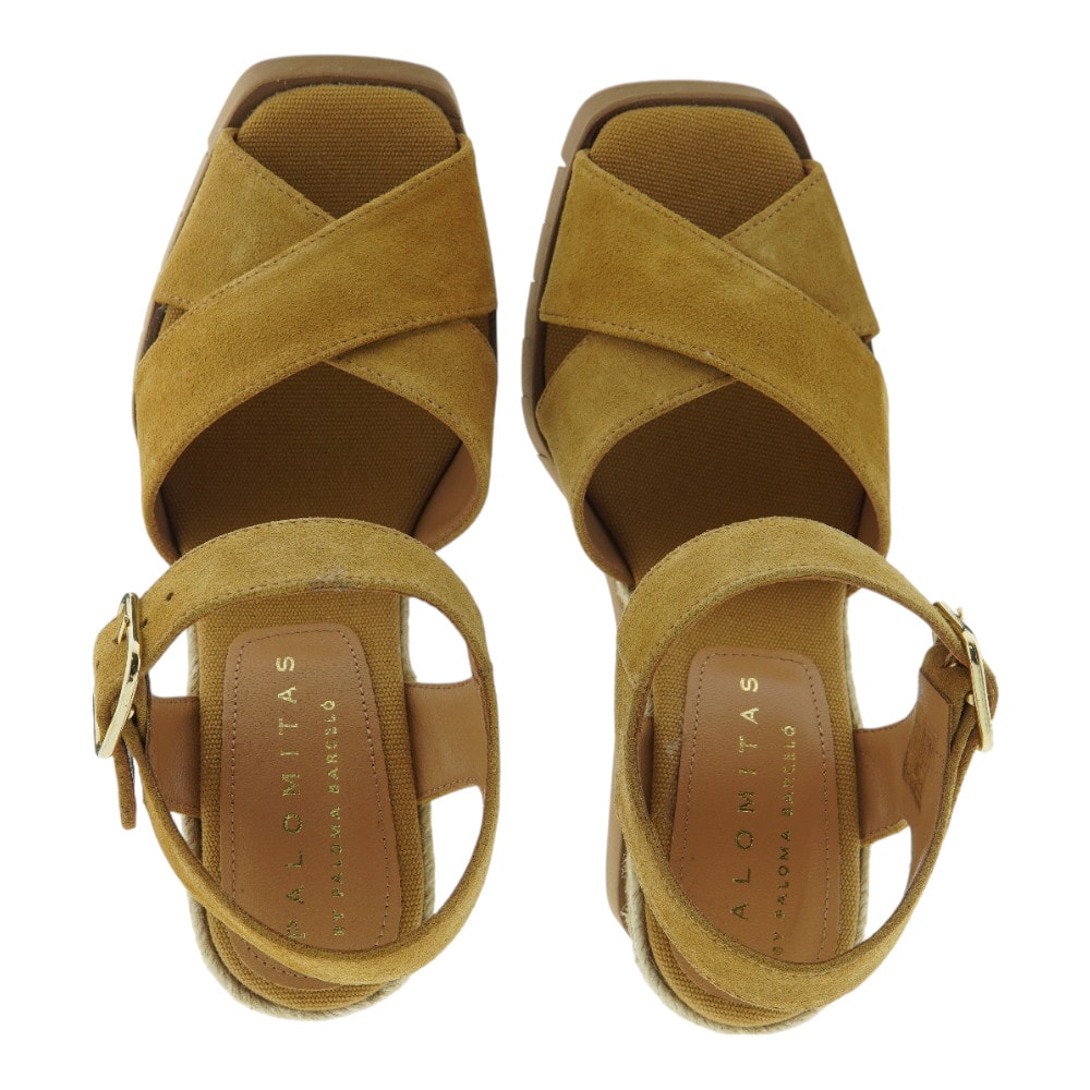 Sandalias Paloma Barceló – Cuña de yute y serraje con estilo boho  foto 2