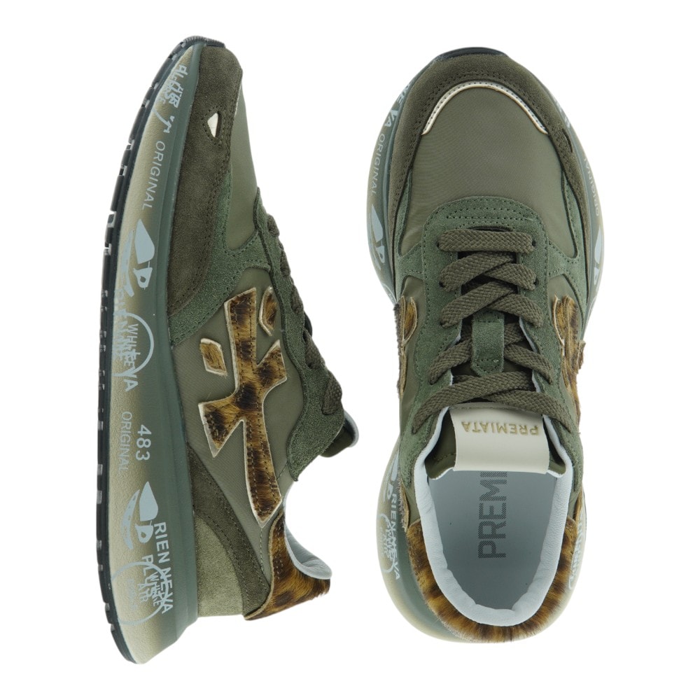 Sneakers verdes mujer Premiata – Estilo urbano y naturaleza foto 2