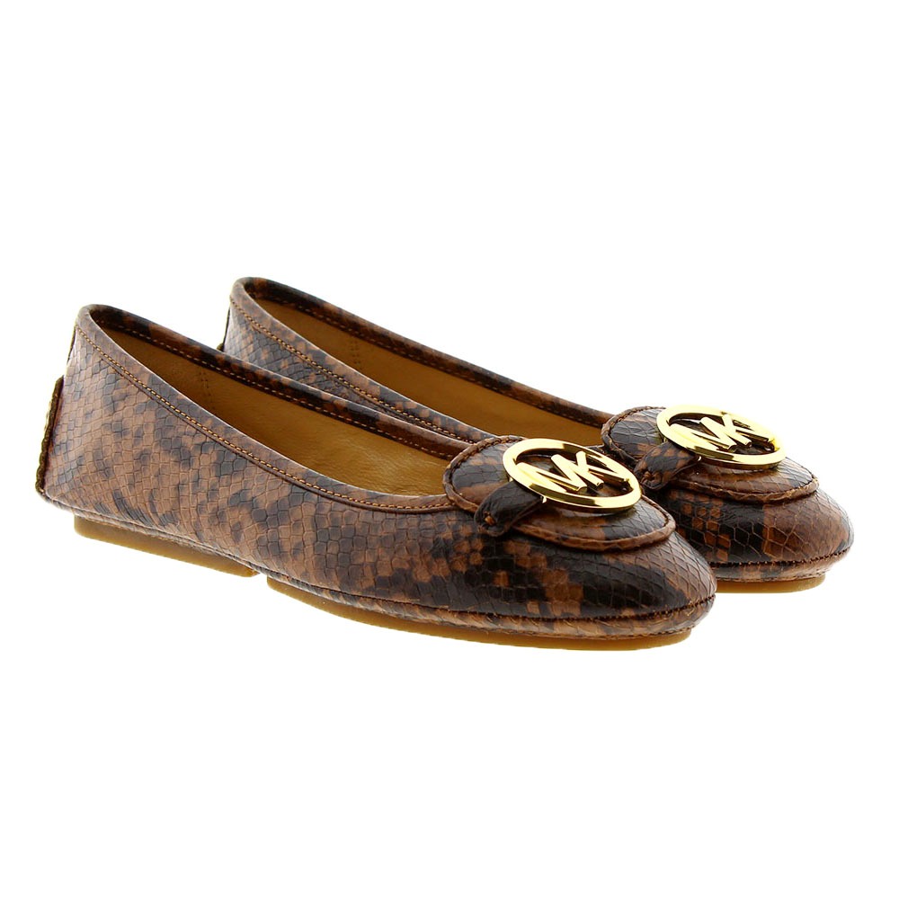 Bailarinas mujer piel pyton logo Michael Kors Lillie Moc