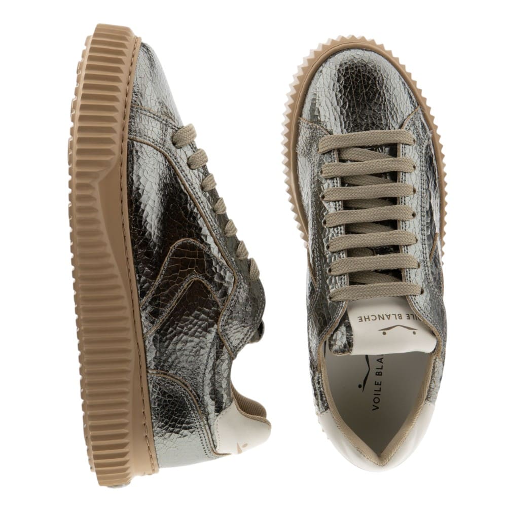 Sneakers mujer metalizadas acero Voile Blanche foto 2