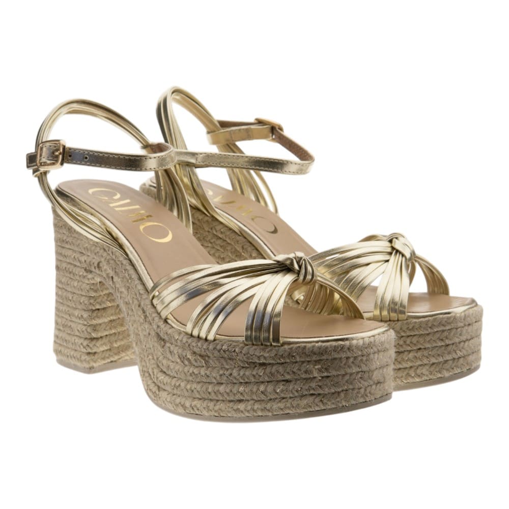 Sandalias Gaimo doradas tacón y plataforma Lolita