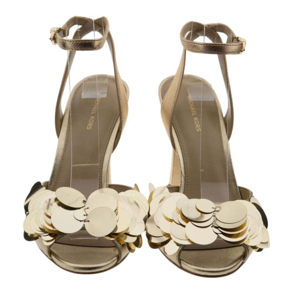 Sandalias fiesta doradas lentejuelas Michael Kors mujer foto 2