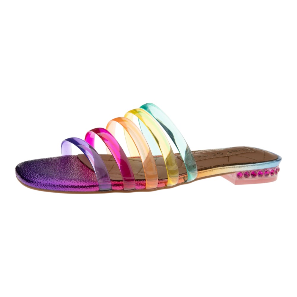 Sandalias planas tiras multicolor Kurt Geiger foto 3