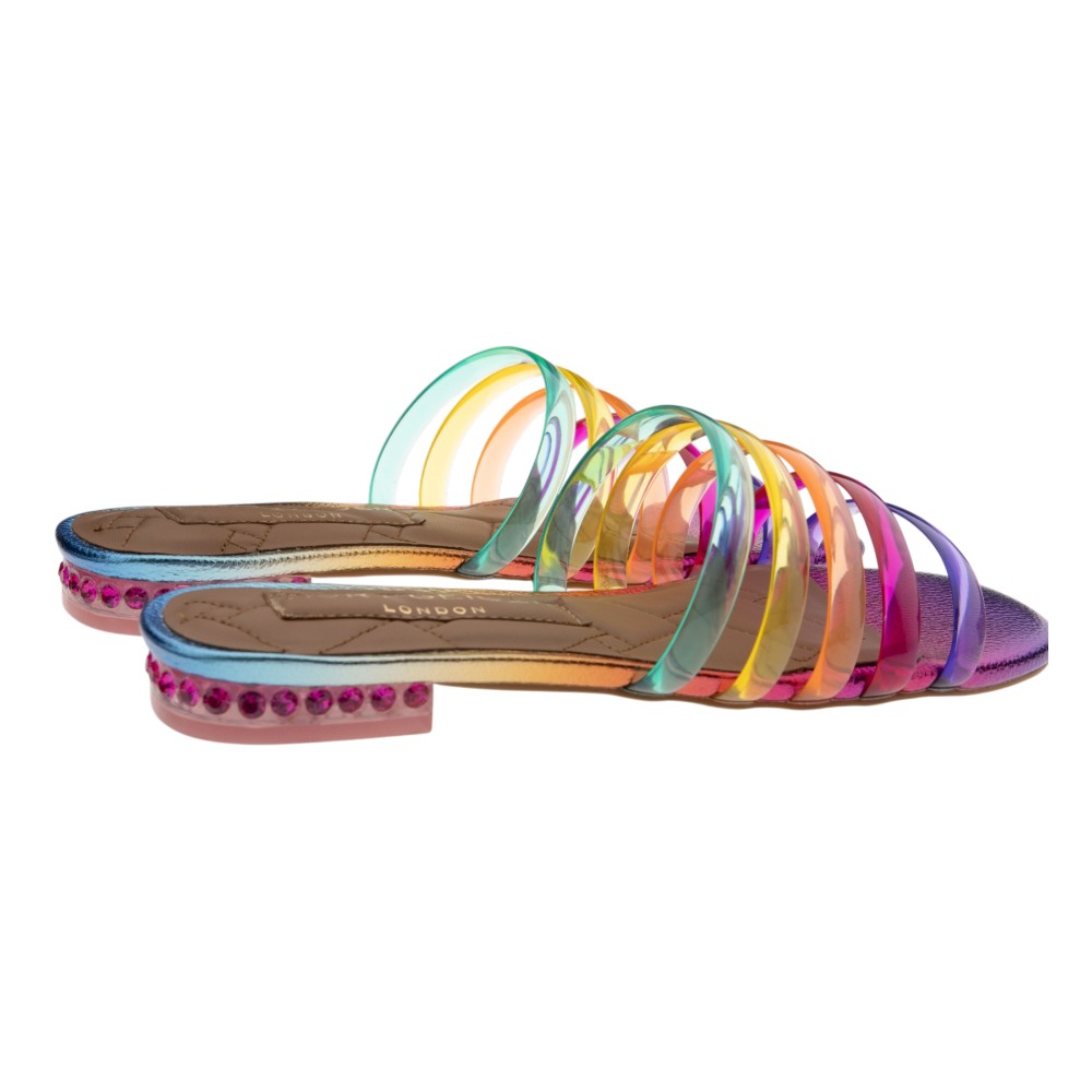 Sandalias planas tiras multicolor Kurt Geiger foto 4