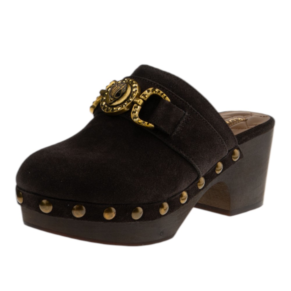 Zueco invierno tacón de serraje marrón – Kurt Geiger foto 3