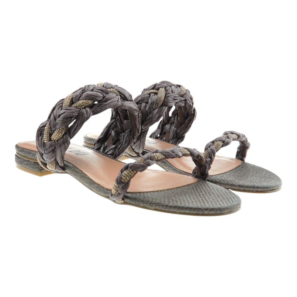 Sandalia mujer trenzada brillantes Bibilou MAU SANDAL