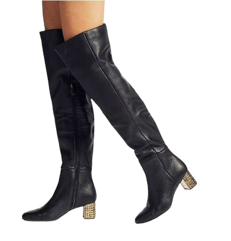 Bota alta mosquetera tacón metalizado Kurt Geiger Mayfair 55 Otk foto 2