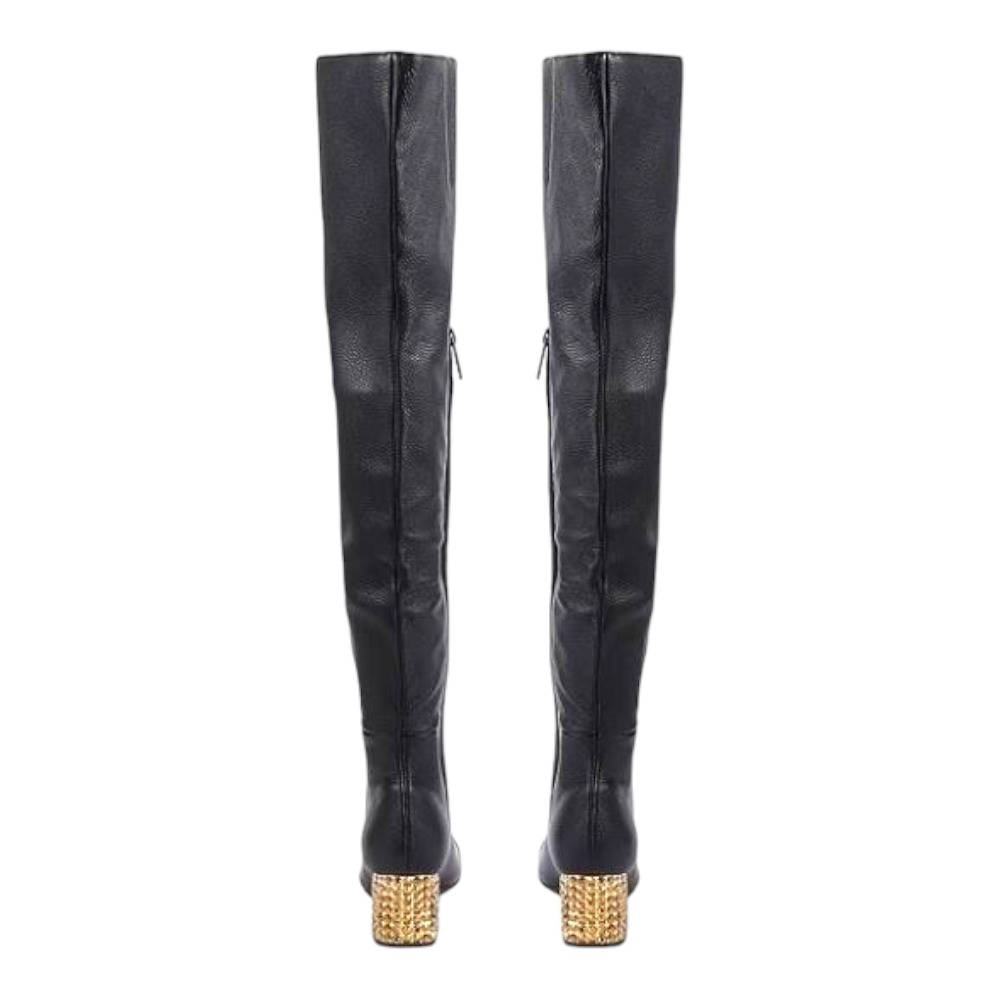 Bota alta mosquetera tacón metalizado Kurt Geiger Mayfair 55 Otk foto 3