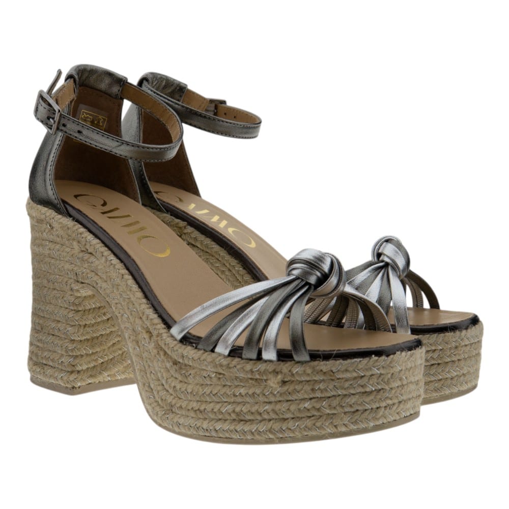 Sandalias tacón esparto metalizadas Gaimo Melissa