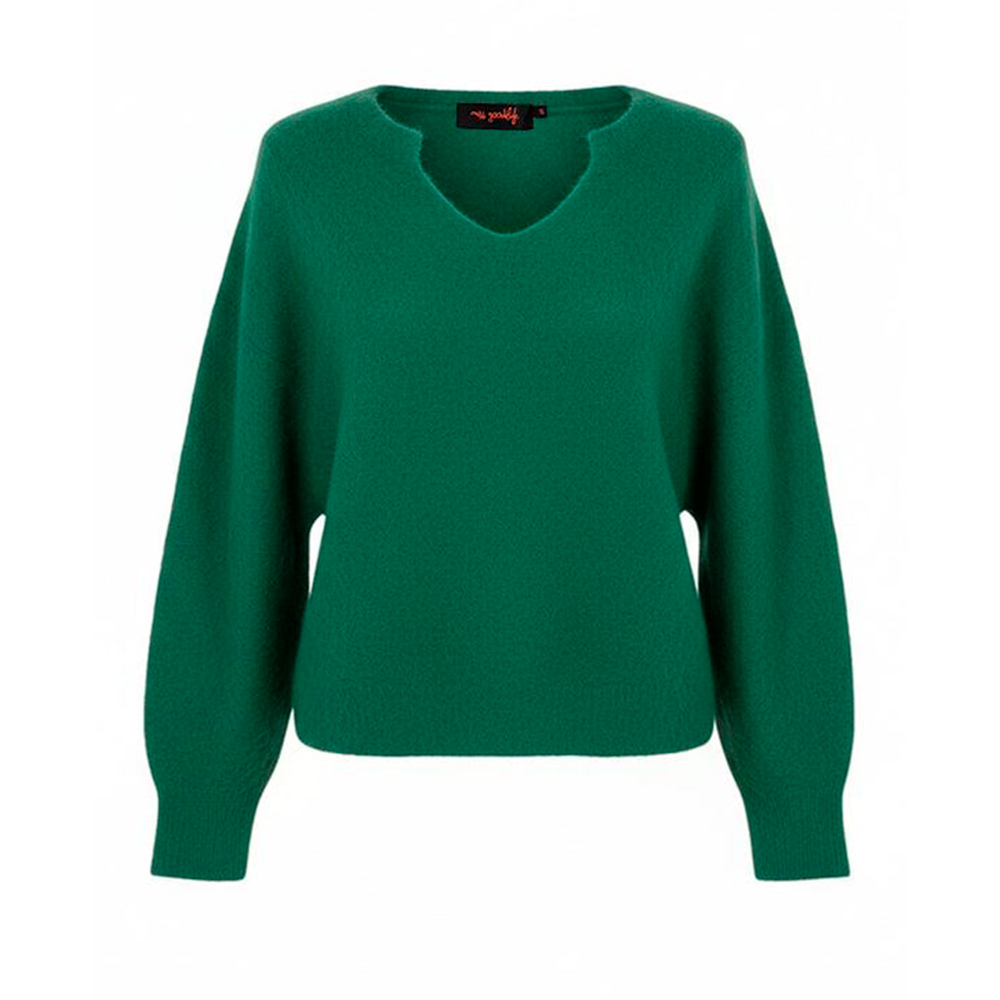 Jersey verde punto escote V Miss Goodlife MG15005