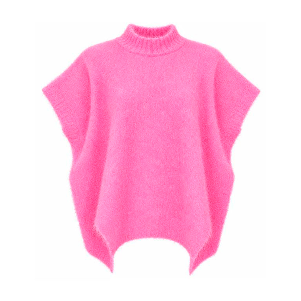 Suéter punto mohair manga corta fuxia Miss Goodlife MG15011