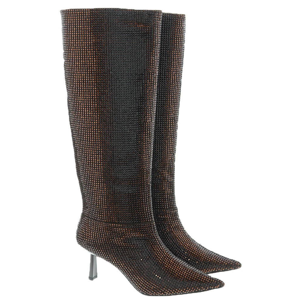 Bota alta tacón y brillos Lola Cruz MIA-015B04BK