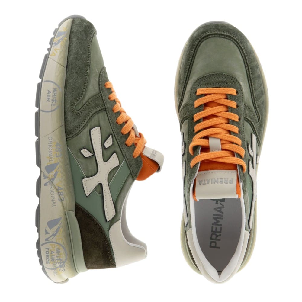 Zapatillas hombre piel casual Premiata en verde foto 2