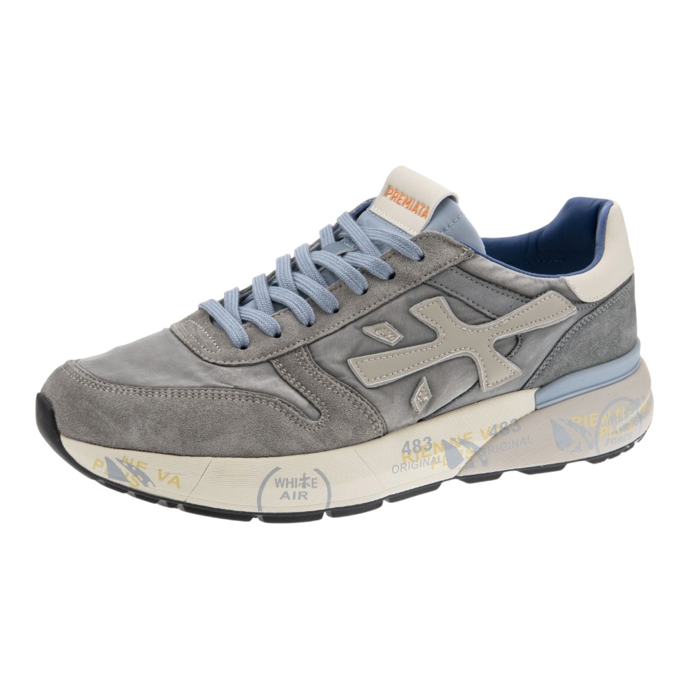 Zapatillas sneakers piel taupe caballero Premiata | Sneakers hombre foto 3
