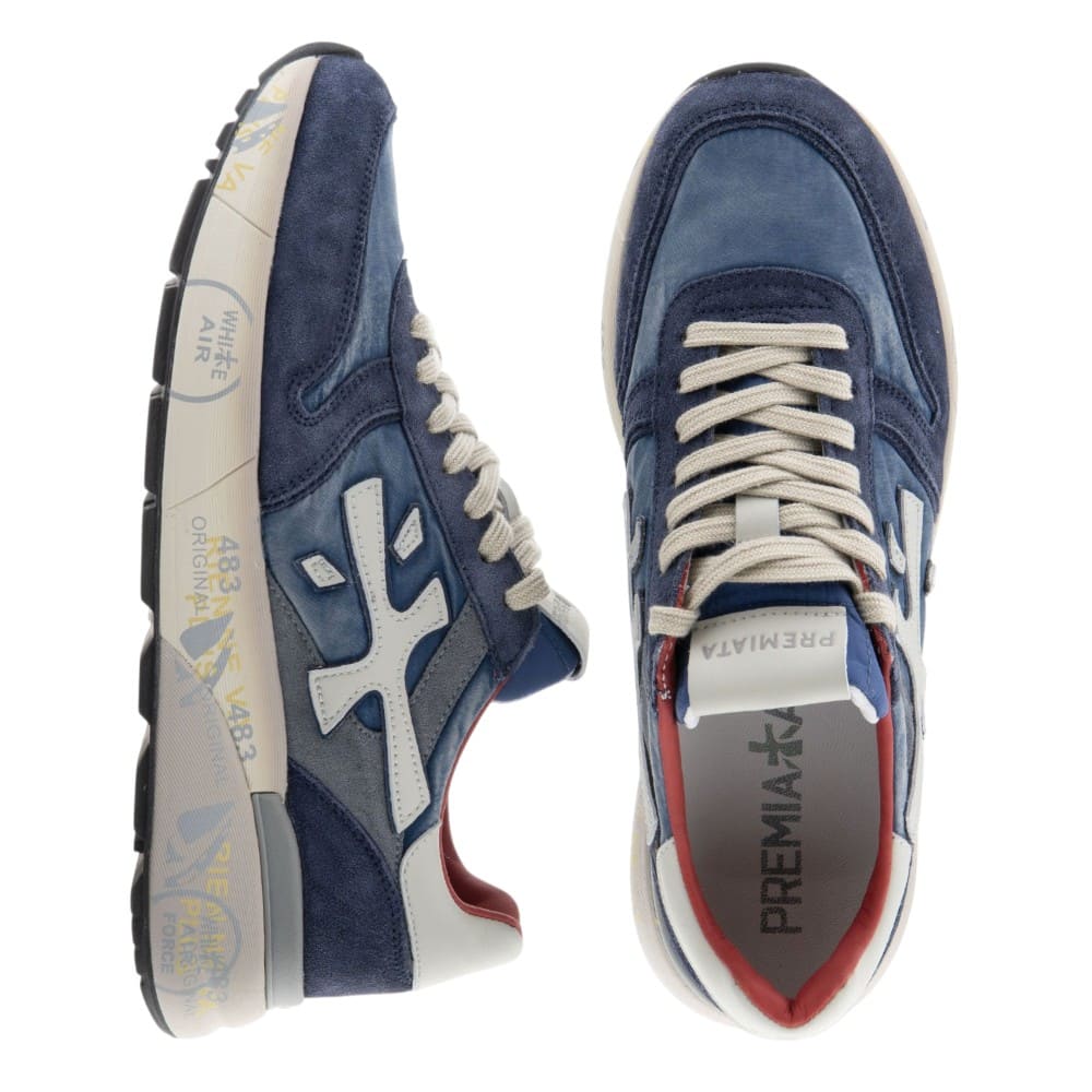 Zapatillas sneakers hombre azul jeans Premiata foto 2