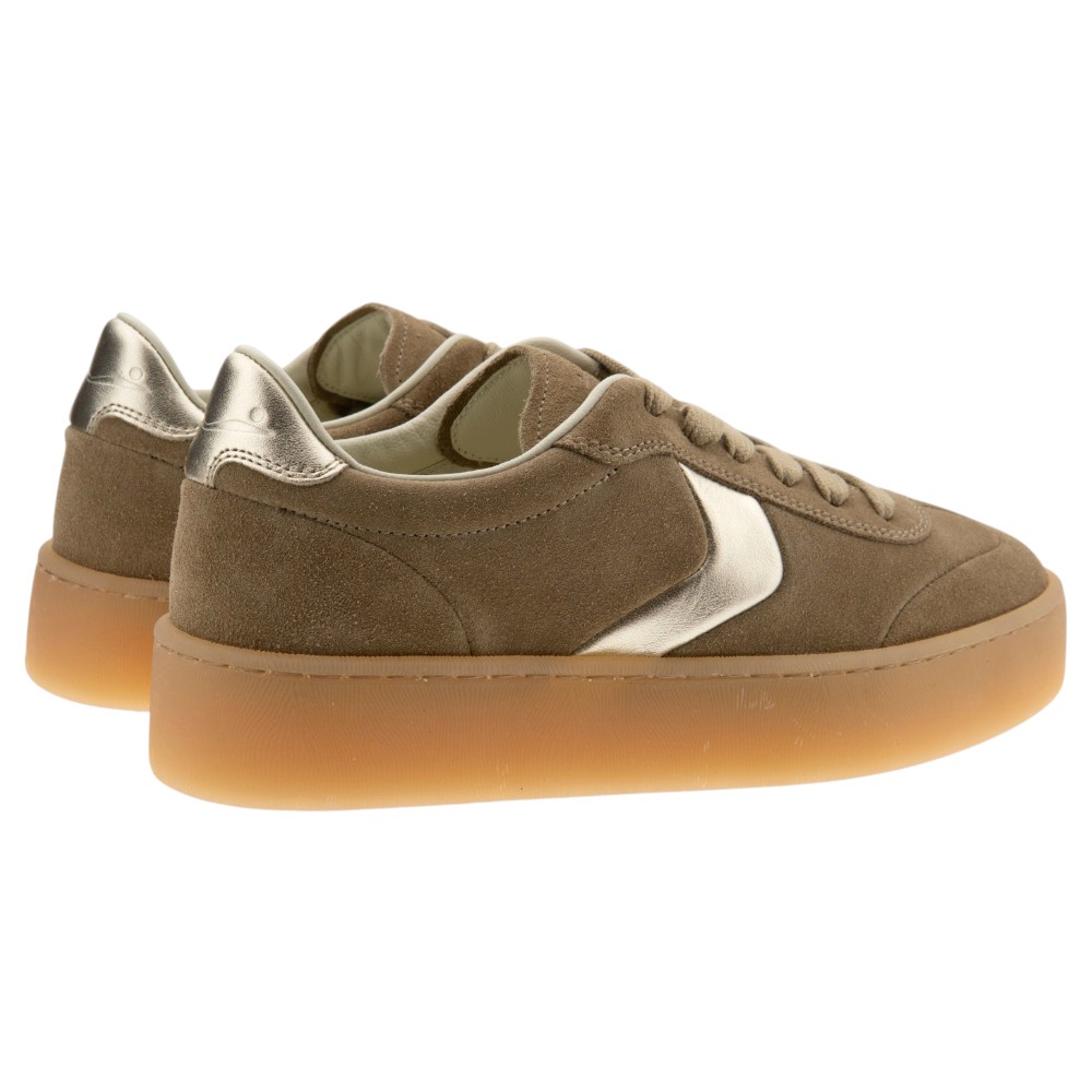 Sneakers ante cuero suela ancha Voile Blanche mujer foto 4
