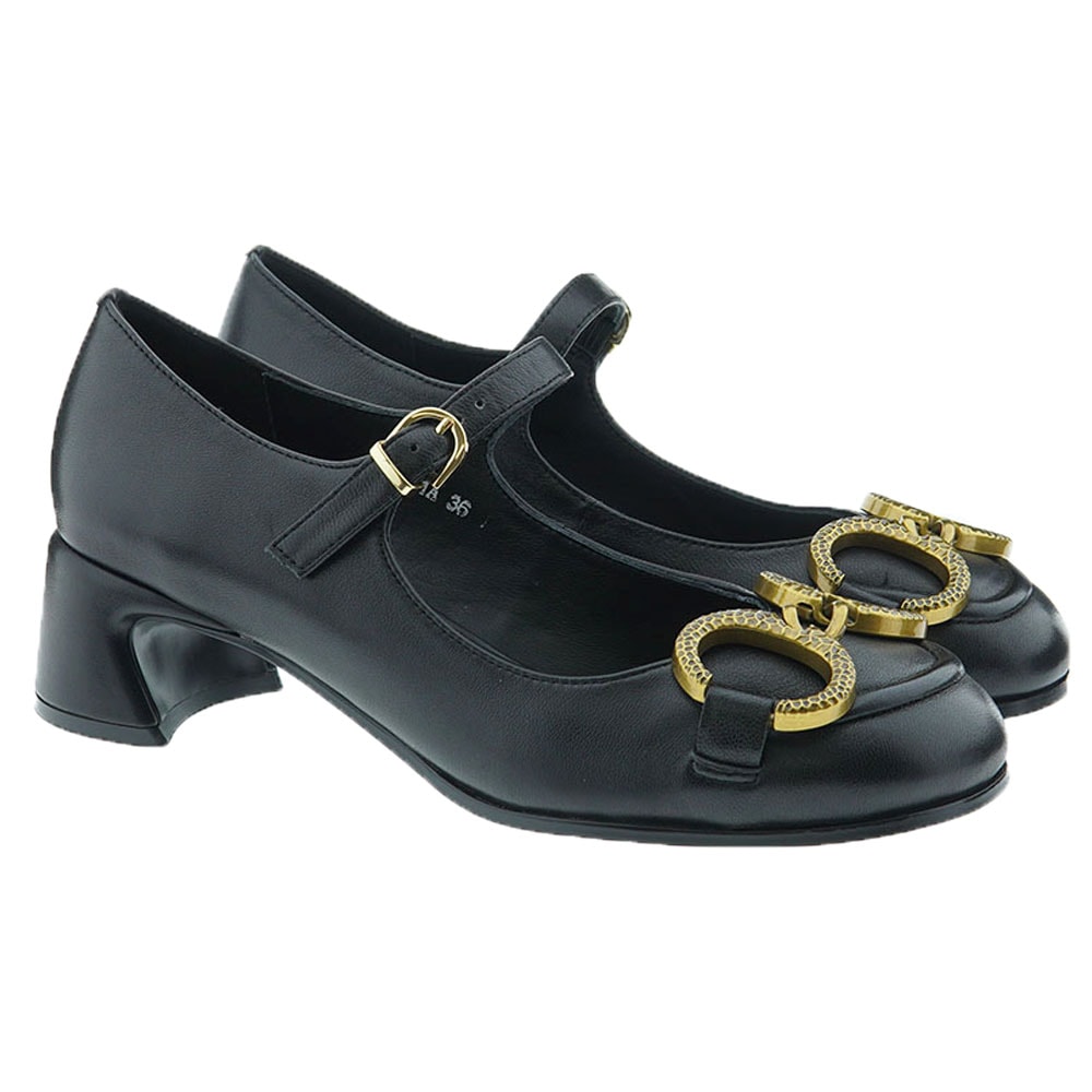 Zapato salón piel hebilla cadena Jeannot MJ501