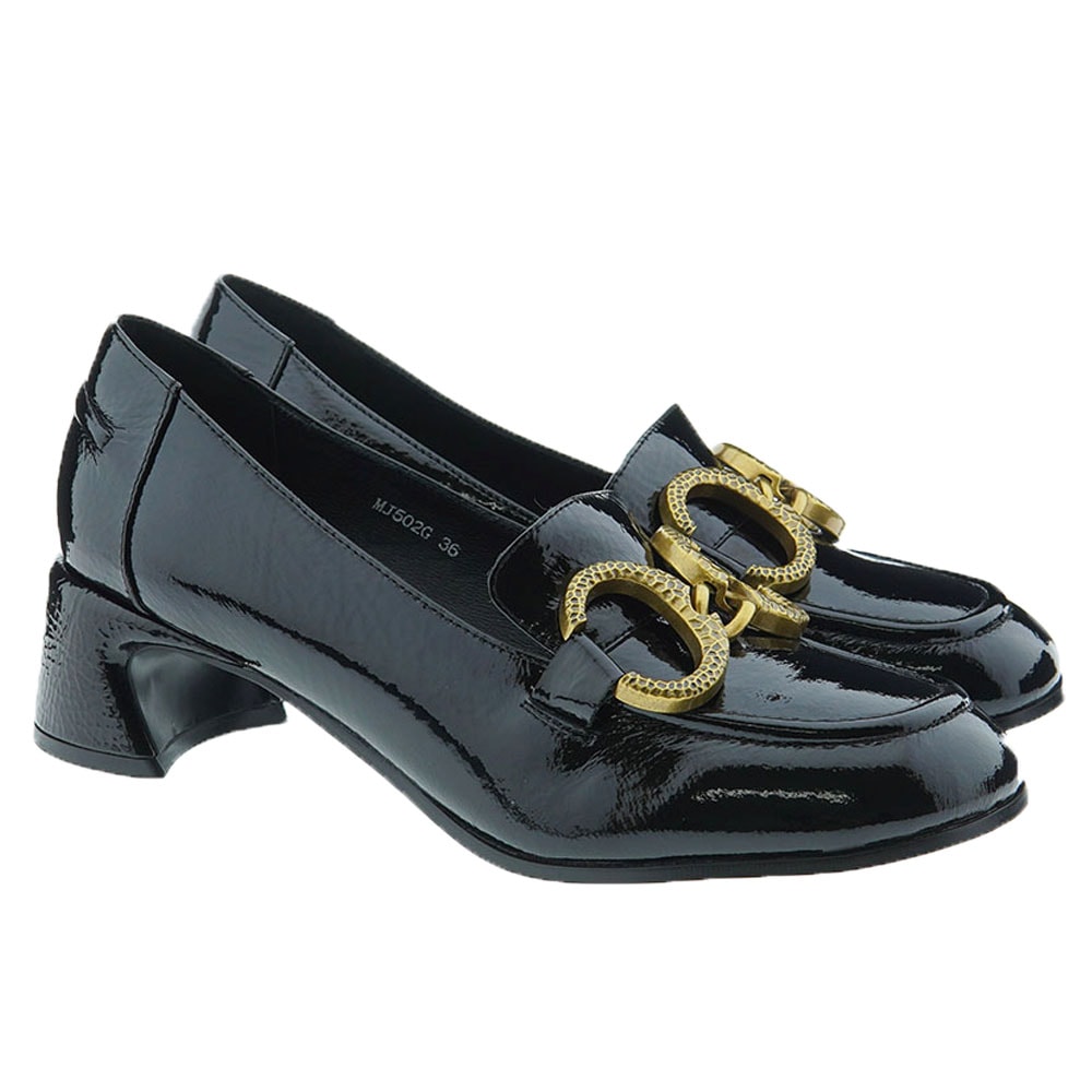 Salón tipo mocasín charol cadena Jeannot MJ502