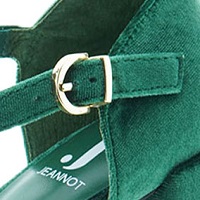 Zapatos tacón velvet verde Jeannot MJ583 foto 8