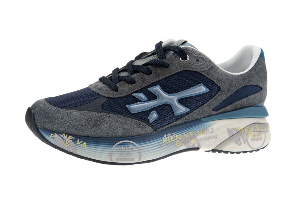 Zapatillas hombre piel azul – Premiata foto 3