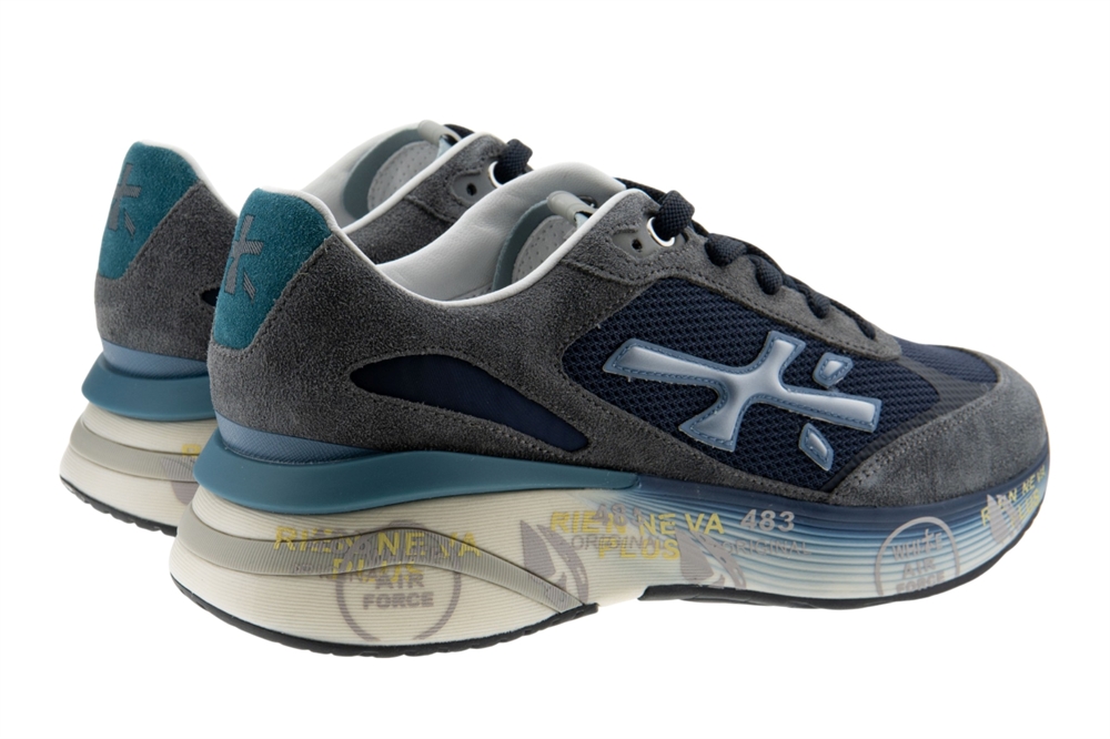 Zapatillas hombre piel azul – Premiata foto 4