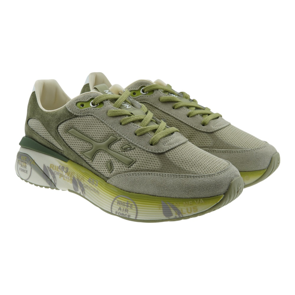 Sneakers Hombre Verde Malla Premiata Moerun 7303