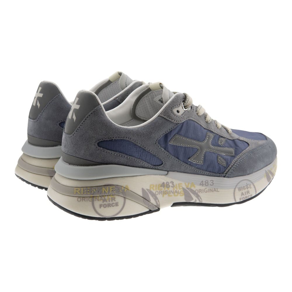 Zapatillas hombre ante gris azul Premiata | Estilo premium foto 4