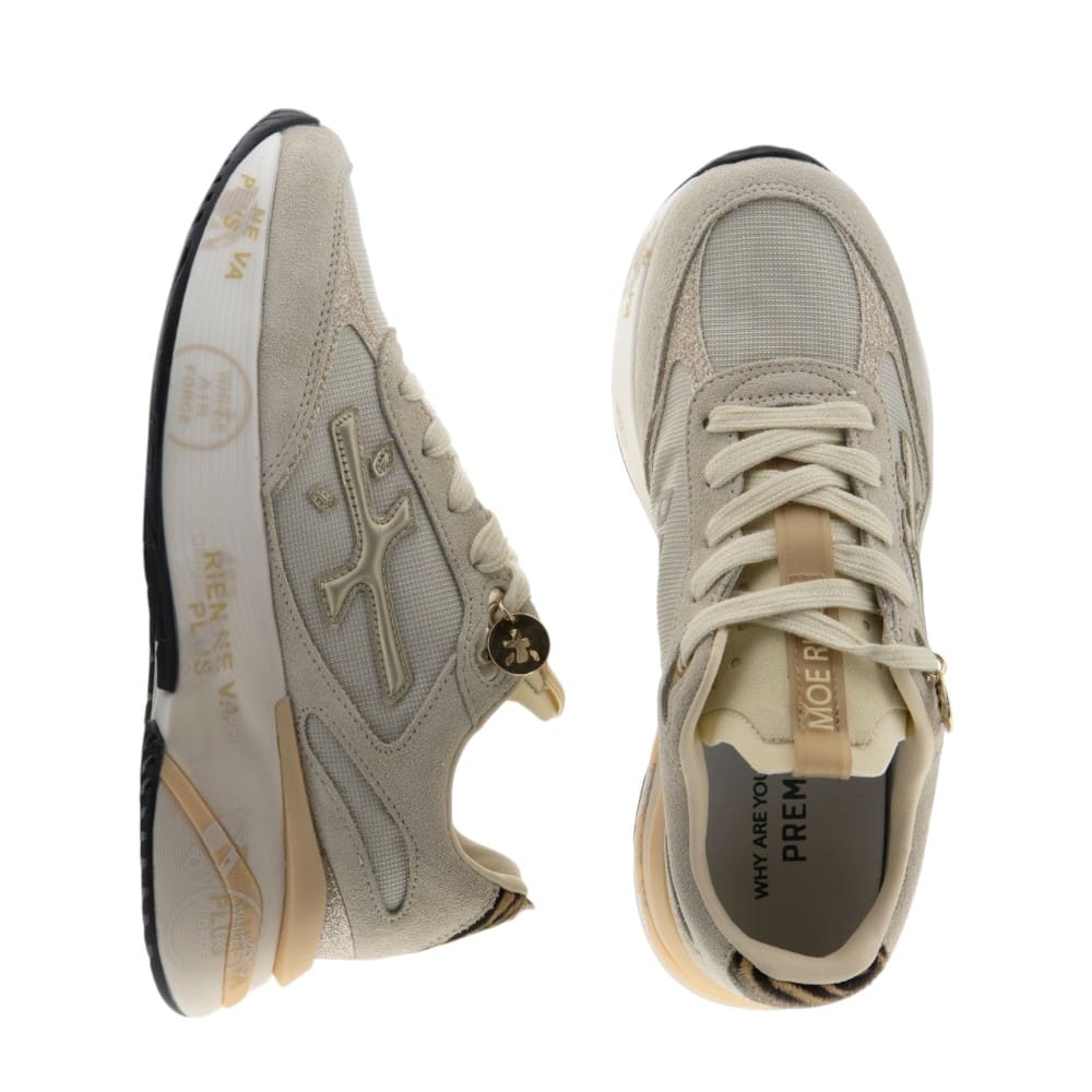 Sneakers Premiata Mujer Beige | Zapatillas Casual foto 2