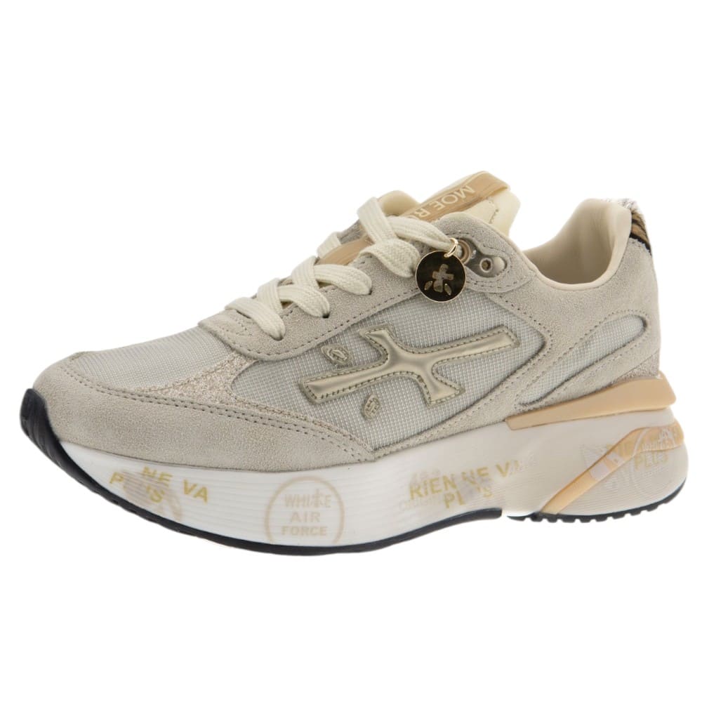 Sneakers Premiata Mujer Beige | Zapatillas Casual foto 3
