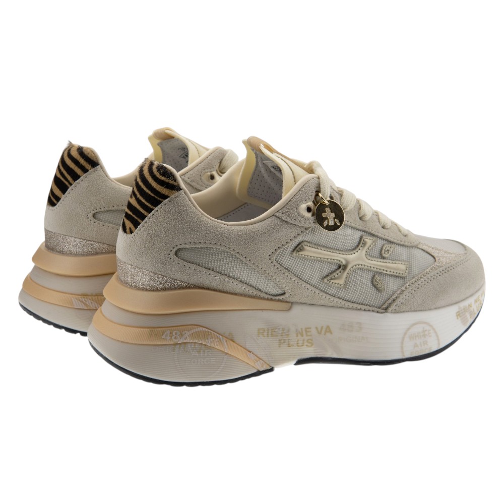 Sneakers Premiata Mujer Beige | Zapatillas Casual foto 4