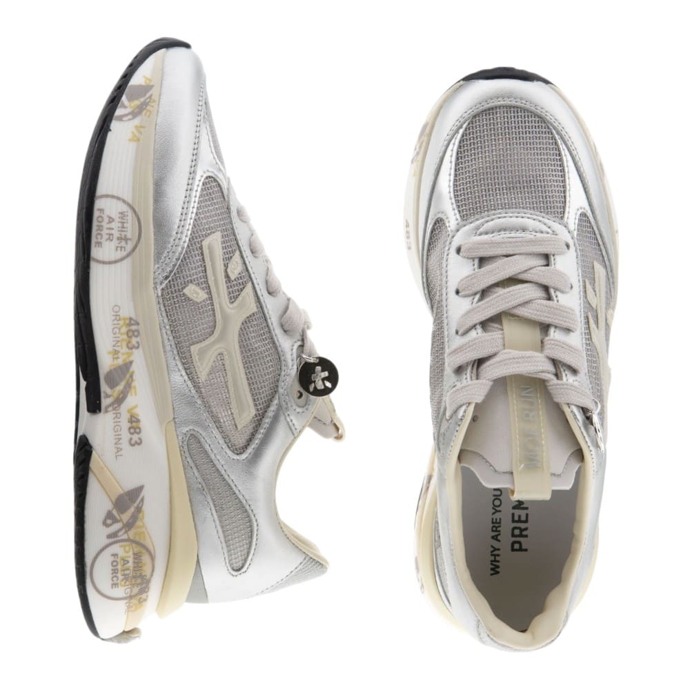 Zapatillas sneakers plata mujer Premiata metalizadas foto 2