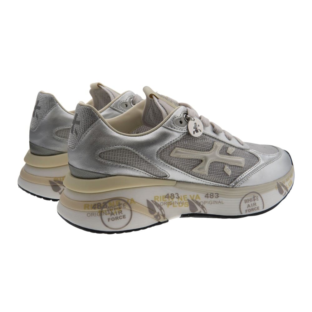 Zapatillas sneakers plata mujer Premiata metalizadas foto 4