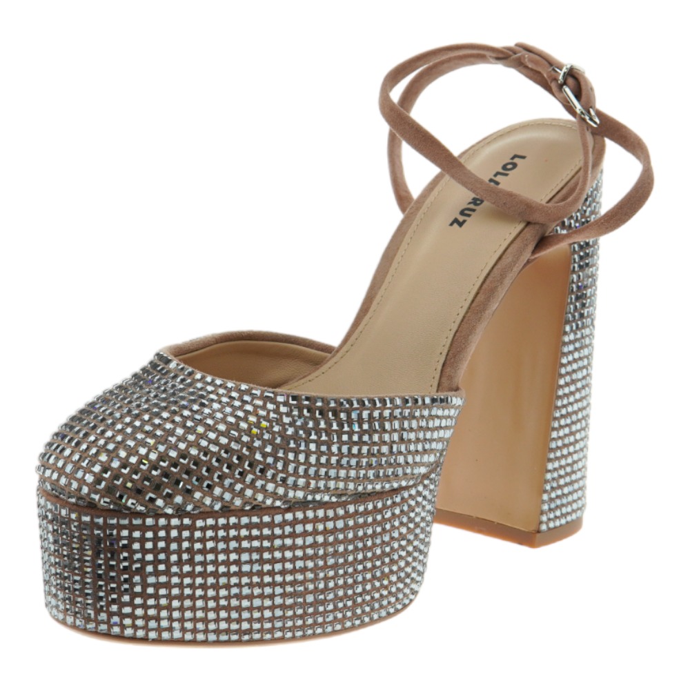 Zapato glitter tacon y plataforma hebilla Lola Cruz Moven foto 3
