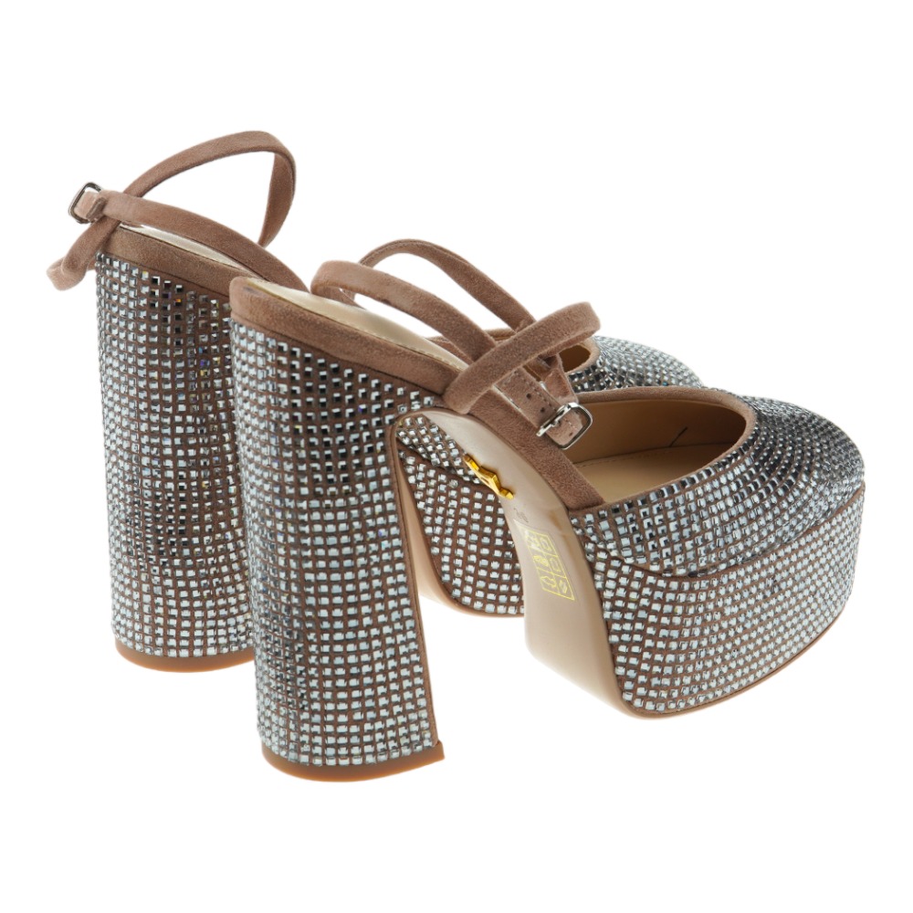 Zapato glitter tacon y plataforma hebilla Lola Cruz Moven foto 4