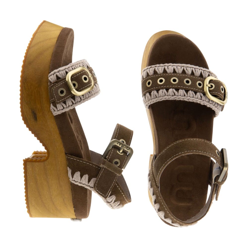 Sandalias piel cuero tacon y plataforma Mou mujer foto 2