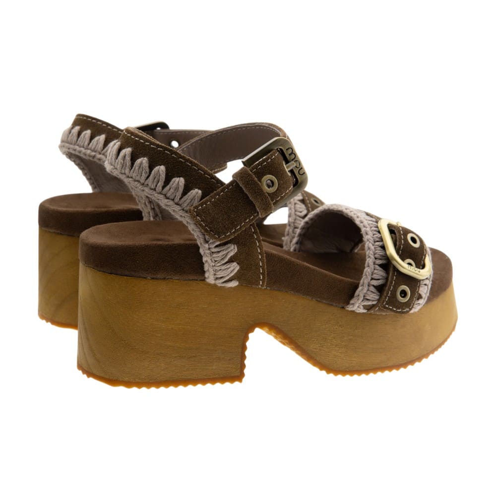 Sandalias piel cuero tacon y plataforma Mou mujer foto 4